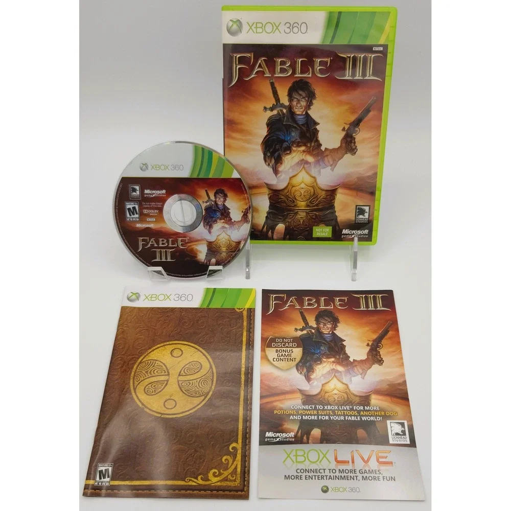 Fable III 3 - Xbox 360 - CIB w/ Manual and Insert - Not For Resale NFR